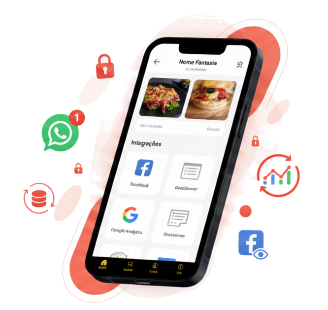 Integrações WhatsApp, Google Analytics e sistema completo