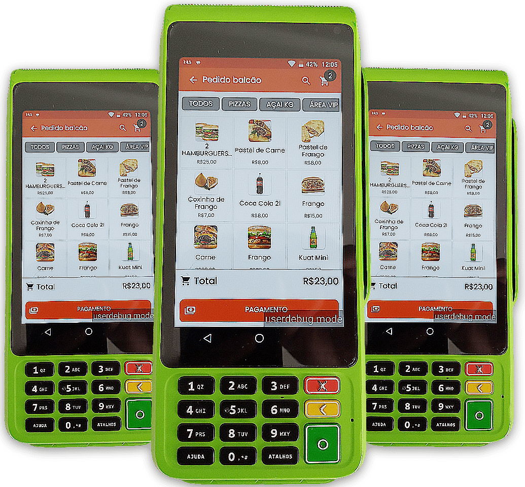 Sistema integrado com máquinas de cartão